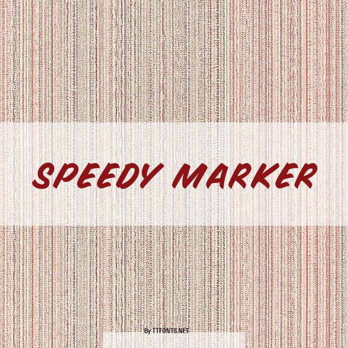 Speedy Marker example